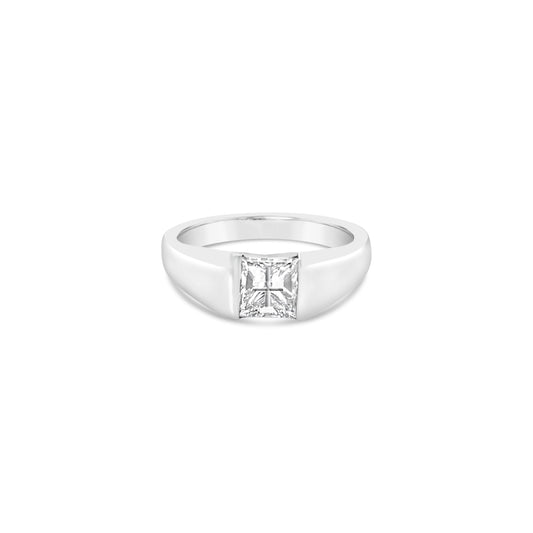 1.01 Carat Princess Platinum Diamond Cross Ring (G/VS1) (9066096394542)